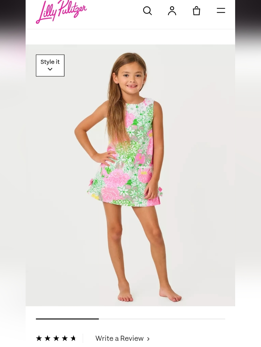 Little Lilly Pulitzer Girls Classic Shift Dress. Size 4 In Girls. LIKE NEW! - Picture 10 of 10